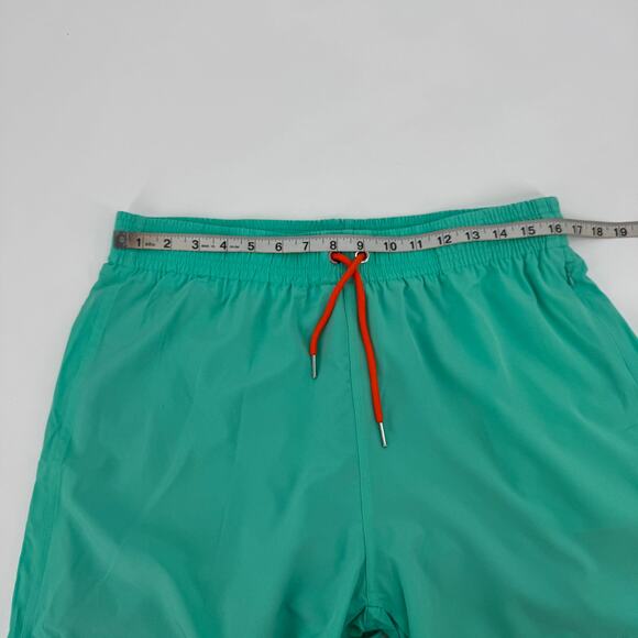 Amazon Brand Mens Green Compression Swim Trunks Lined Drawstring Large 34 NWT - Picture 9 of 10